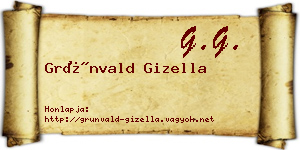 Grünvald Gizella névjegykártya